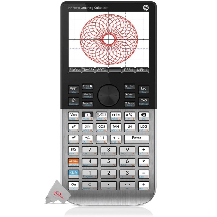 Hp prime graphing calculator can run apps has a touchscreen display