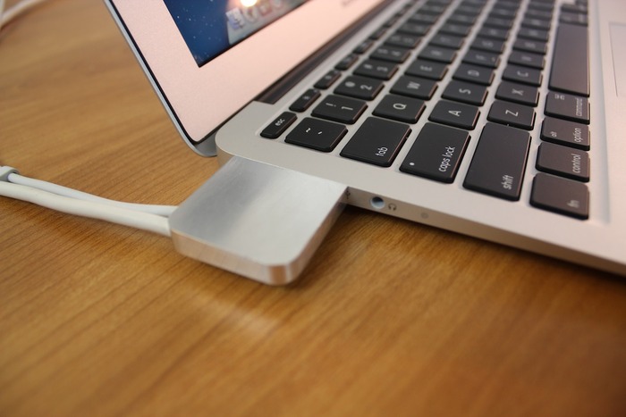 The zendock is an elegant way to manage your macbooks cables