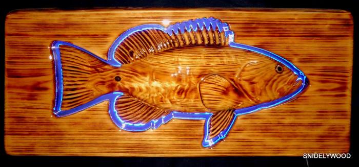 This california cypress wood led lamp is a sight to behold