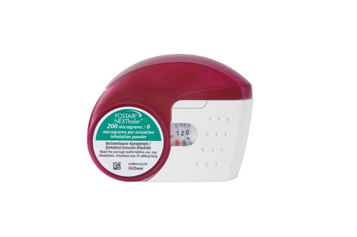 Nexthaler dry powder asthma inhaler