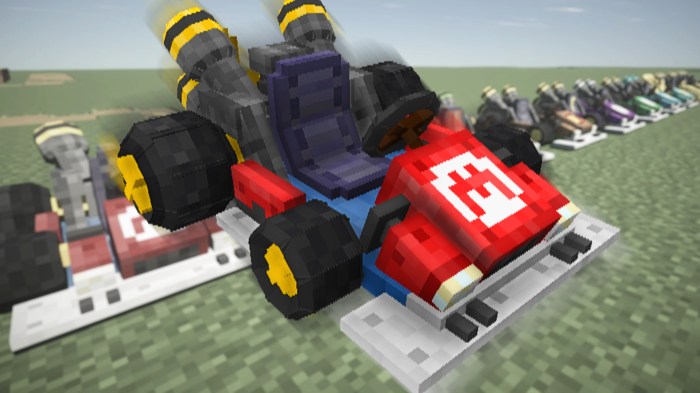 Mario kart 64 recreated in minecraft